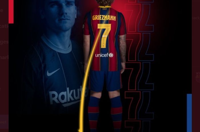 Pada musim 2020-2021, Antoine Griezmann bakal mengenakan nomor punggung 7 yang sebelumnya sempat menjadi milik Philippe Coutinho.