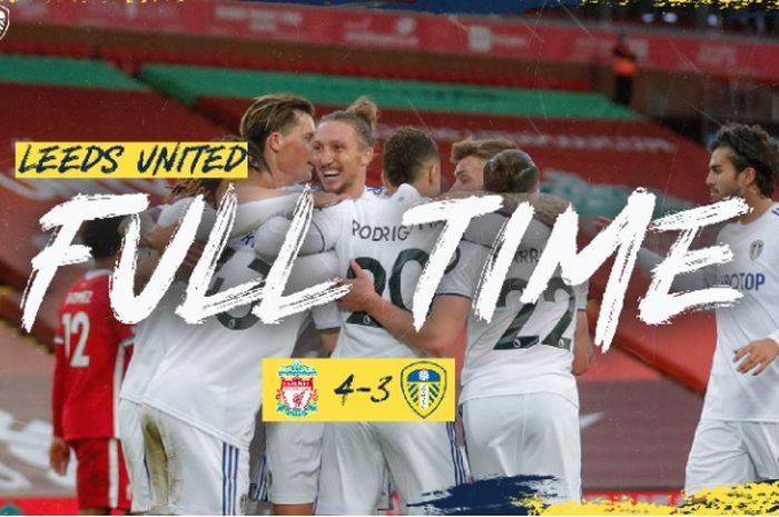 Leeds United kalah 3-4 dari Liverpool pada pekan pertama Liga Inggris, Sabtu (12/9/2020).