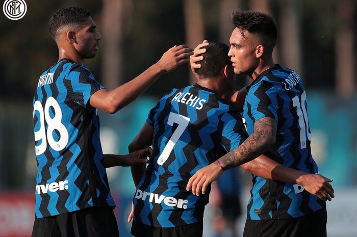 Inter Milan sukses menang 5-0 atas klub Swiss, Lugano dalam laga pramusim 2020-2021 di Penitina, Selasa (12/9/2020).