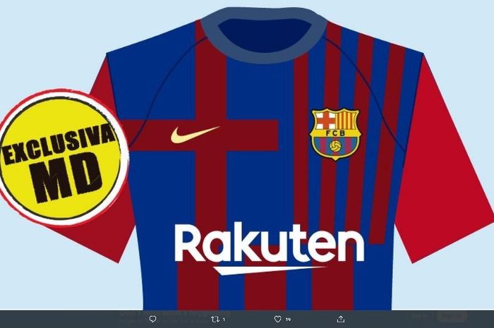 Bocoran kostum Barcelona musim 2021-2022.