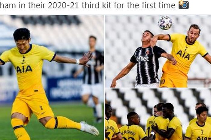 Kostum ketiga Tottenham Hotspur tak bertuah, pasukan Jose Mourinho mandek di Liga Europa 2020-2021.
