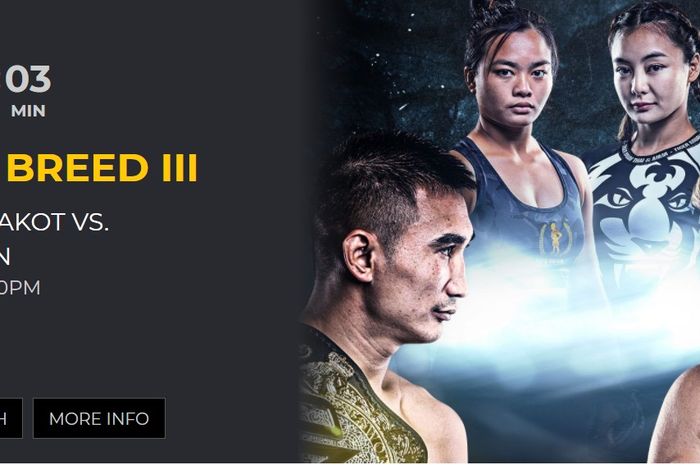 ONE Championship: A New Breed III ditayangkan pada Jumat (18/9/2020).