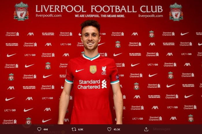 Diogo Jota, penyerang baru Liverpool yang direkrut dari Wolverhampton Wandereres.