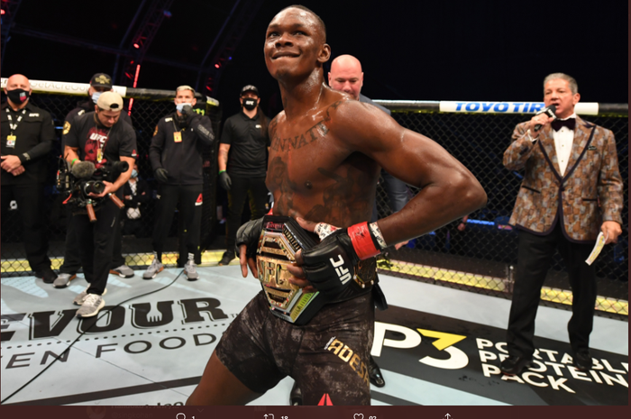 Juara kelas menengah UFC, Israel Adesanya.