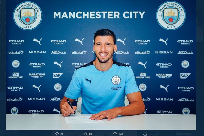 Ruben Dias resmi menjadi pemain Manchester City.