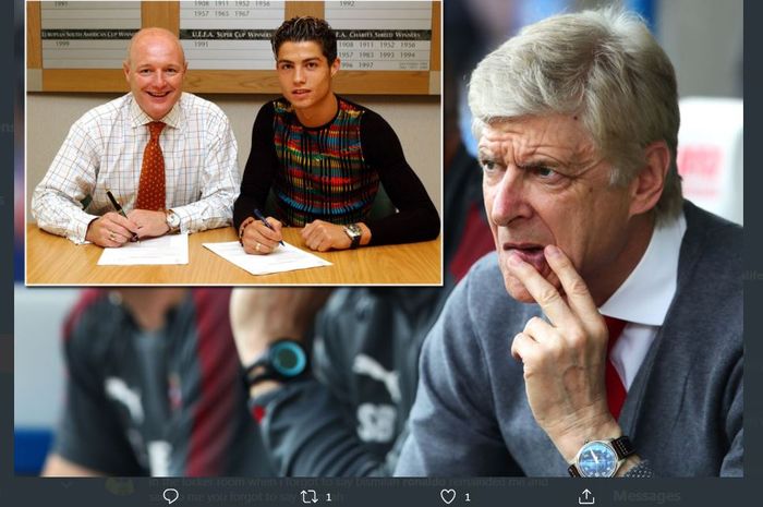 Arsene Wenger nyaris mendatangkan Cristiano Ronaldo ke Arsenal sebelum disalip Manchester United, yang memberinya kontrak pada 2003.