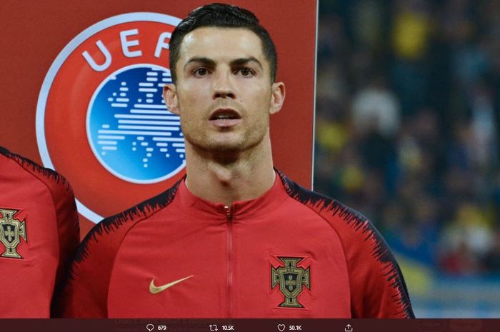Megabintang sekaligus kapten timnas Portugal, Cristiano Ronaldo.