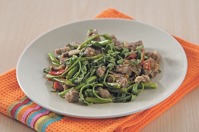 Tumis Kangkung Daging