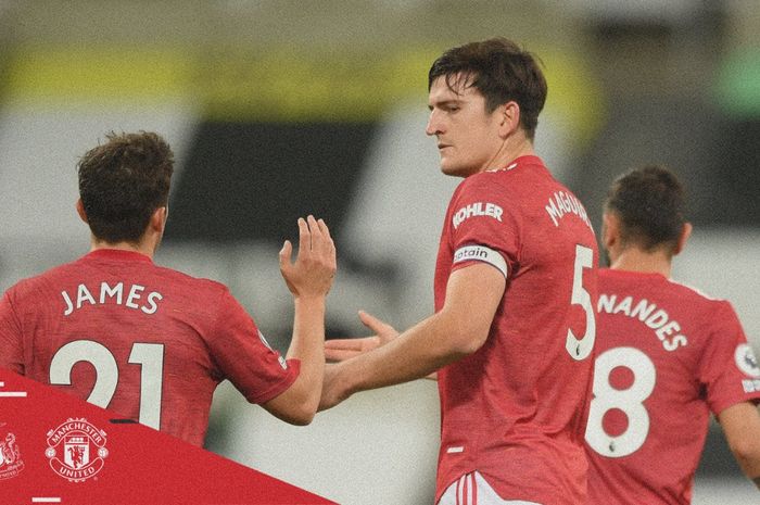 Kapten Manchester United, Harry Maguire, berhasil membawa timnya bangkit usai kebobolan gol cepat Newcastle United. 