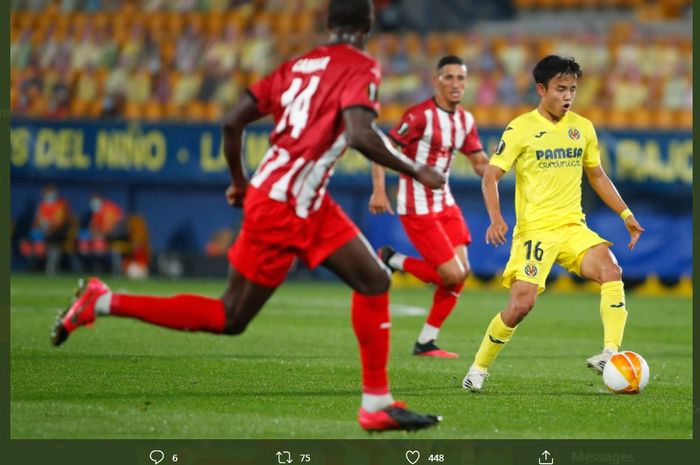 Takefusa Kubo tampil brilian dalam duel Villarreal vs Sivassport di Liga Europa.