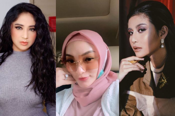 Foto Bareng Ayu Ting Ting Hingga Zaskia Gotik Dalam Balutan Hijab Potret Dewi Perssik Curi