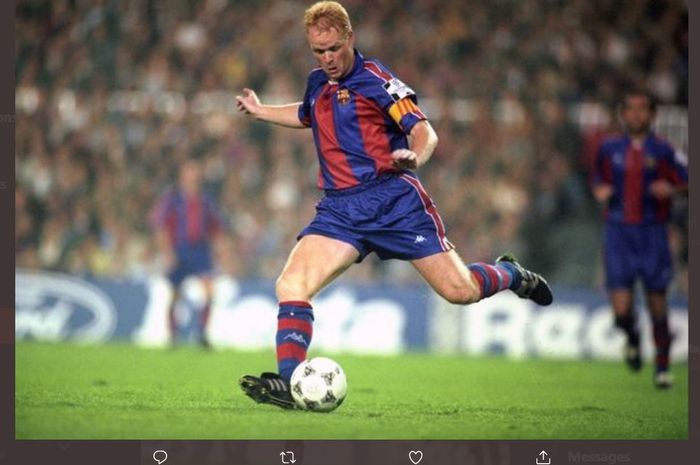 Ronald Koeman saat masih memperkuat Barcelona sebagai pemain.