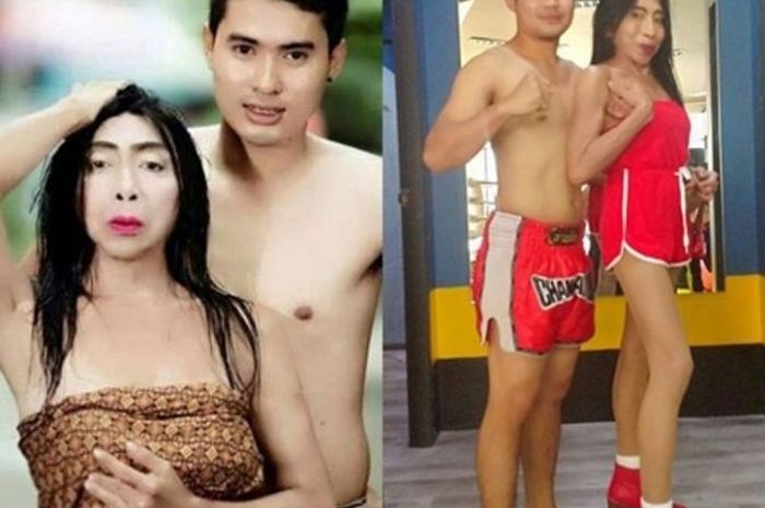 Sitang Buathong bersama pria-pria tampan.