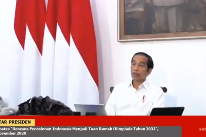 Presiden Republik Indonesia, Joko Widodo membuka raapat terbatas membahas persiapan pencalonan Indonesia sebagai tuan rumah Olimpiade 2032.