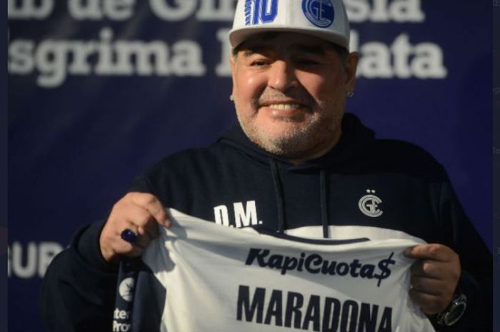 Legenda sepak bola Argentina, Diego Maradona.