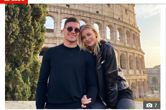 Bintang Real Madrid, Luka Jovic bersama tunangannya, Sofija Milosevic.