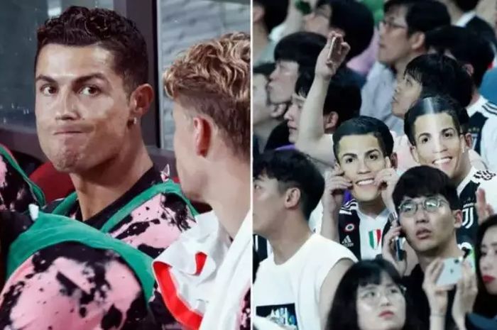 Cristiano Ronaldo hanya duduk di bangku cadangan dalam laga persahabatan antara Juventus dan tim Korea Selatan sementara ribuan fans datang ke Stadion Olimpiade Seoul kecewa karena gagal melihat penampilannya pada Juli 2019.