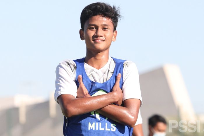 Aditiya Daffa Al Haqi  saat tengah menjalani TC timnas U-16 nIdonesia.