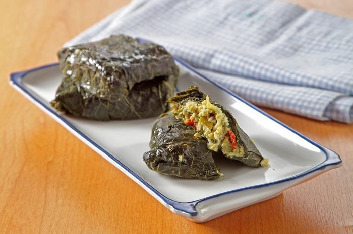 Pepes Teri Daun Labu