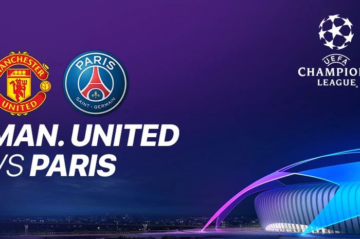 Poster laga Manchester United vs Paris Saint-Germain (PSG) di babak penyisihan grup liga Champions 2020/2021.