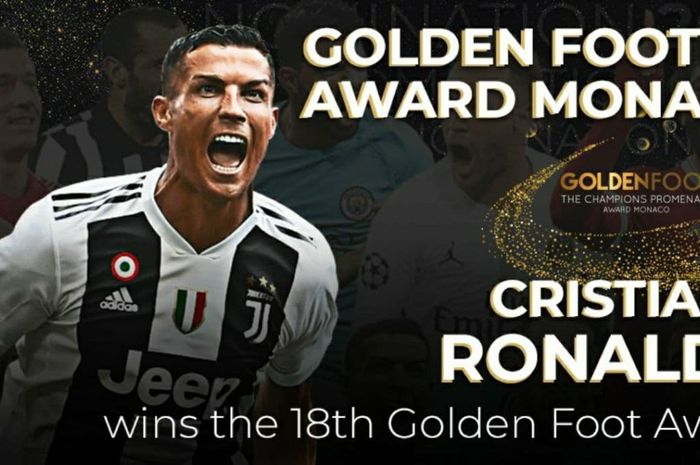 Cristiano Ronaldo resmi memenangkan penghargaan Golden Foot 2020 yang Lionel Messi saja tidak punya.
