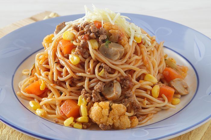 Spaghetti Siram Saus Daging