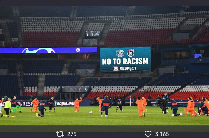 Paris Saint-Germain menolak tindakan rasialis yang menimpa asisten manajer Istanbul Basaksehir dengan melakukan respons berkelas.
