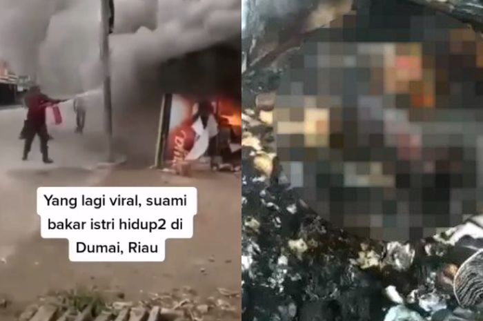Seorang pria tega bakar istrinya hidup-hidup