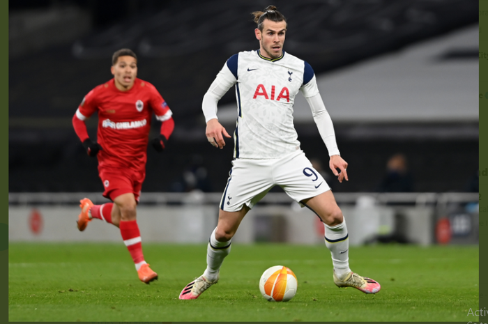 Gareth Bale beraksi dalam laga Tottenham Hotspur vs Antwerp di Liga Europa, 10 Desember 2020.