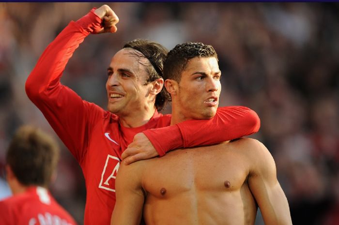 Dimitar Berbatov dan Cristiano Ronaldo saat sama-sama memperkuat Manchester United