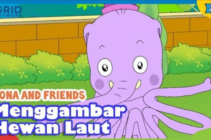 Dongeng Anak, Bona And Friends Menggambar Hewan Laut Bobo