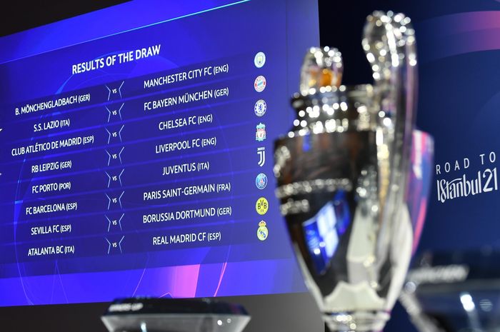 Hasil undian babak 16 besar Liga Champions 2020/2021.