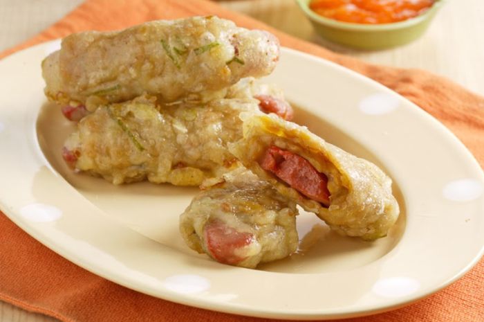 Resep Mendoan Sosis Gulung