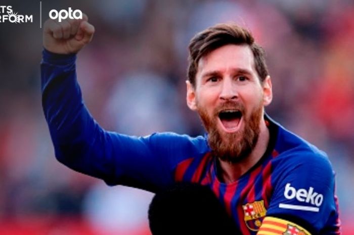 Megabidong Barcelona Lionel Messi menyamakan kedudukan untuk Pele di babak pertama dengan satu gol untuk menyamakan kedudukan bagi Valencia.