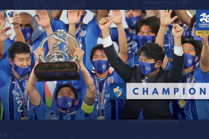 Ulsan Hyundai juara Liga Champions Asia 2020 setelah mengalahkan Persepolis di final, 19 Desember 2020.