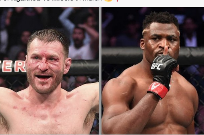 Dua raksasa kelas berat UFC, Stipe Miocic (kiri) dan Francis Ngannou (kanan)