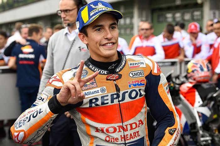 Pembalap MotoGP dari tim Repsol Honda, Marc Marquez.