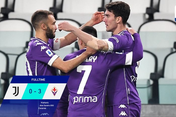 Fiorentina mengalahkan Juventus 3-0 pada pekan ke-14 Liga Italia, Selasa (22/12/2020) di Allianz Stadium Turin.