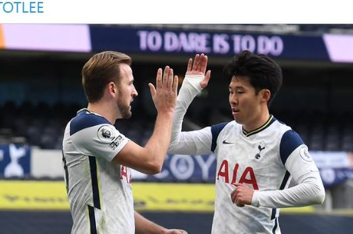 Harry Kane dan Son Heung-Min menyamai duet terbaik dalam sejarah Premier League, Tottenham Hotspur mengacak-acak zona Liga Champions pada klasemen Liga Inggris.