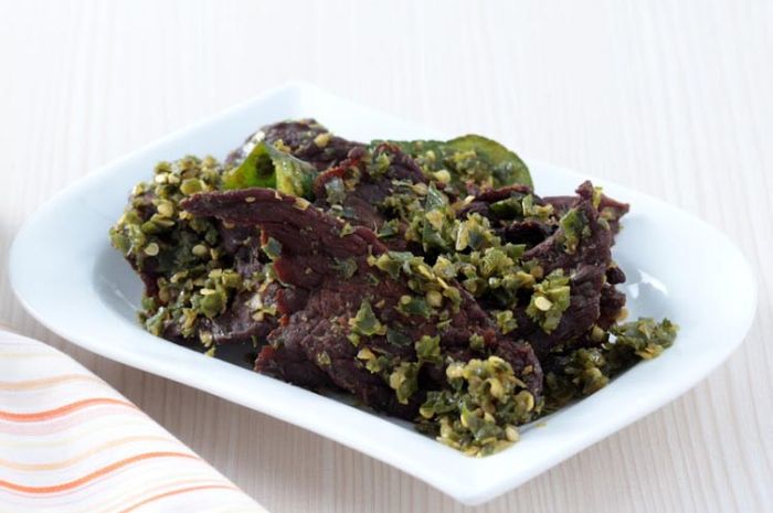 Resep dendeng lado ijo