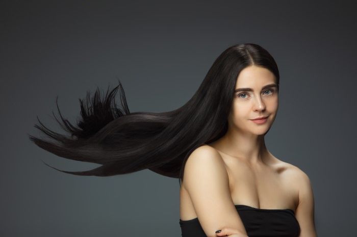 Illustration of fine and shiny hair