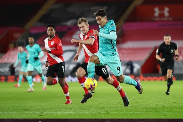 Momen Liverpool takluk 0-1 dari Southampton pada lanjutan laga Liga Inggris pekan ke-17 di Stadion St. Mary's.