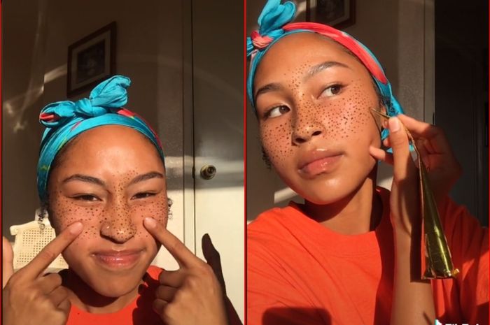  Tren  Makeup 2022  Freckles Buatan dari Henna Paling Viral 