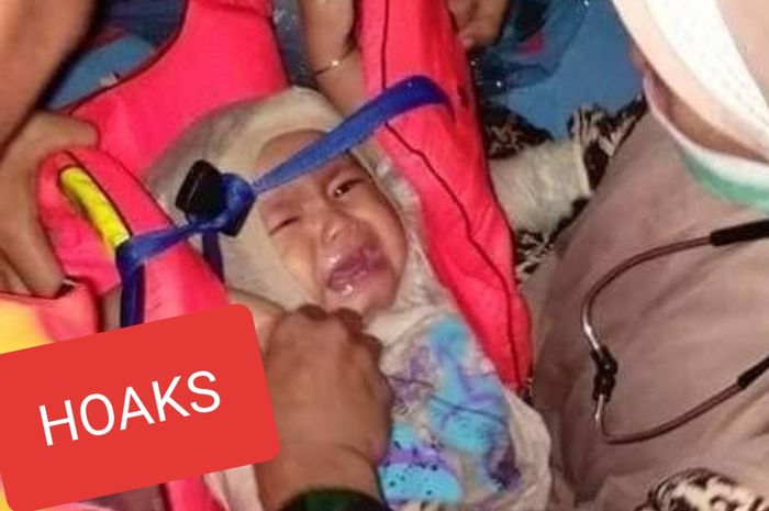 Foto Bayi Selamat  dari  Kecelakaan  Pesawat Sriwijaya Air SJ 