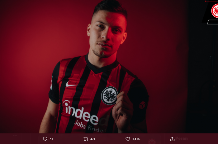 Luka Jovic kembali berkostum Eintracht Frankfurt