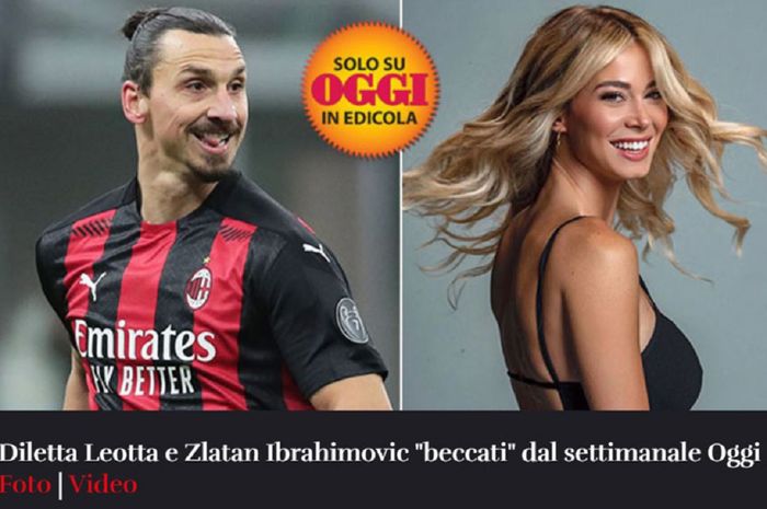Striker AC Milan Zlatan Ibrahimovic kembali menjalin hubungan dengan presenter cantik Italia, Diletta Leotta.