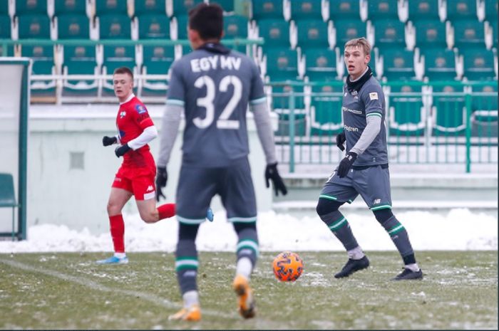 Aksi Egy Maulana Vikri dalam laga uji coba Lechia Gdansk versus Sokol Ostroda, Jumat (15/1/2021).