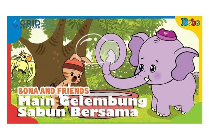 Dongeng Anak, Bona and Friends Main Gelembung Sabun Bersama Bobo