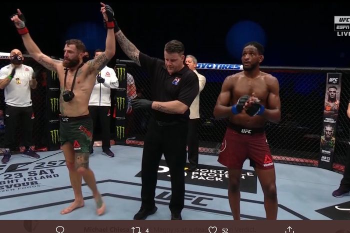 Michael Chiesa mengalahkan Neil Magny dalam main event UFC Fight Island 8, Rabu (20/1/2021) di Abu Dhabi.