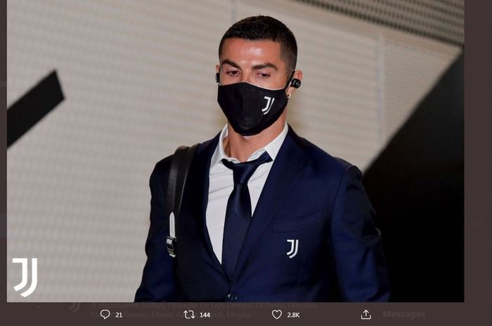 Cristiano Ronaldo jelang pertandingan Juventus.